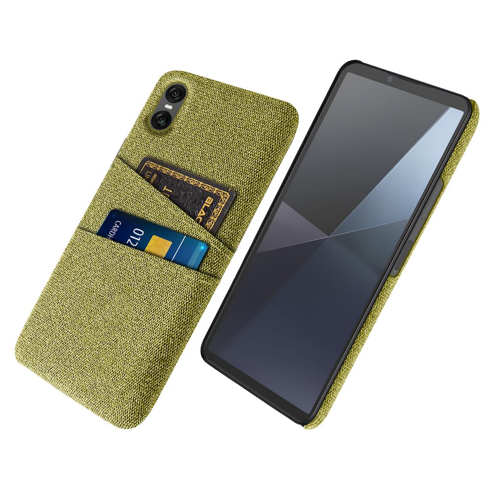 Pro Sony Xperia 10 VII Pouzdro Látka+Tvrdý PC Kryt na telefon s duálními sloty pro karty