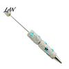 Shiny Rhinestone Pens Glitter Beadable Ballpoint Pen, Sparkly Star Moon Beaded Plastic Customizable DIY Handmade Gel Ink Pen for School Projects,