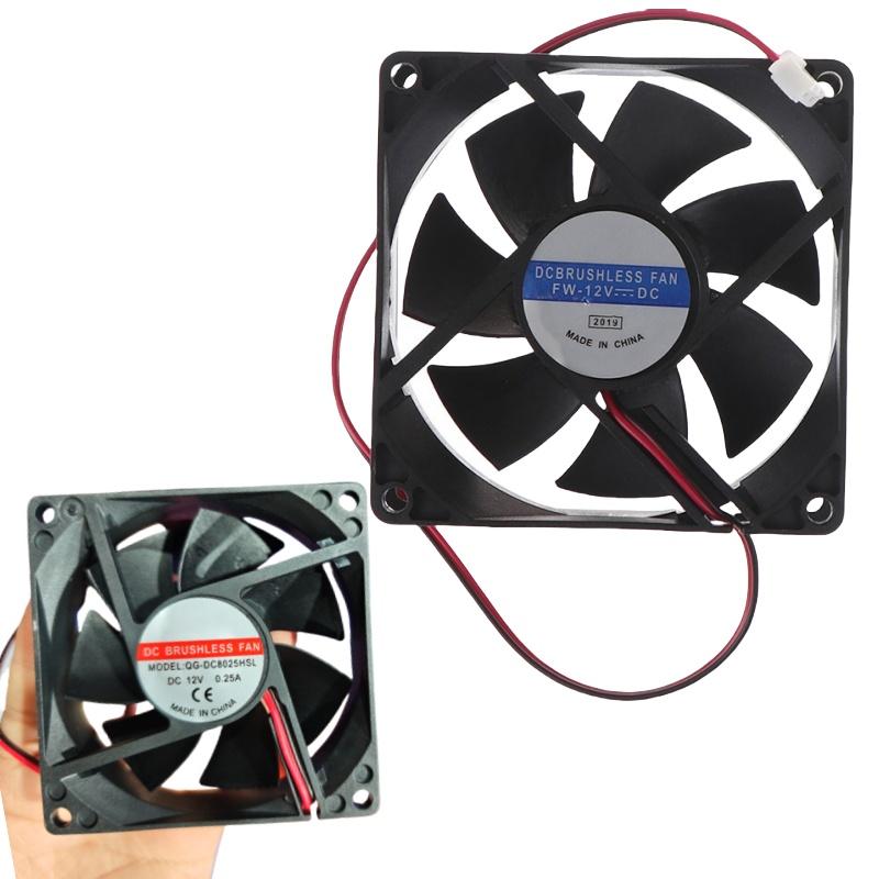 12V 2Pin 80X80X25Mm 8Cm 80X25Mm Dc Brushless Computer Case Cooling Fan 8025