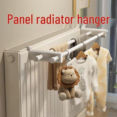 Étagère de séchage et de rangement pour vêtements sur radiateur avec crochets