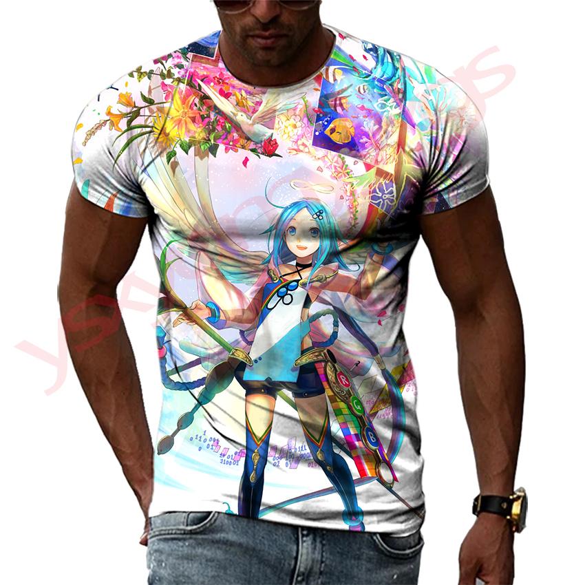 Japanese Cartoon Anime Magic Sexy Witch Men and Women T-Shirt HD 3D Printing Hip Hop Harajuku Tees Round Neck Short Sleeve Tops