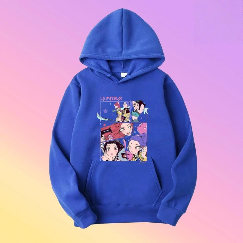 Película KPop Cazadores de Demonios Saja Sudadera con Capucha Ropa de Mujer Tendencia Moda Coreana Streetwear Casual Sudadera Oversize