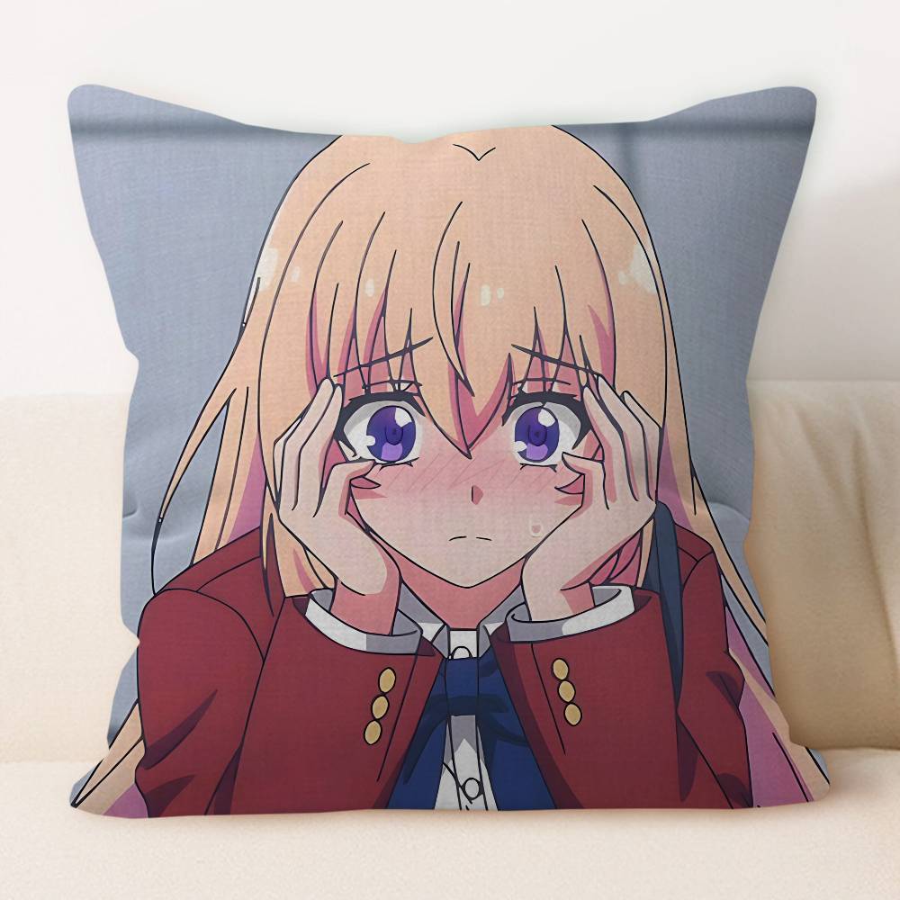 Honami Ichinose Cartoon Kissenbezüge Cartoon Sofa Dekorative Zuhause Doppelseitiger Druck Kurzer Plüsch Niedlicher Kissenbezug