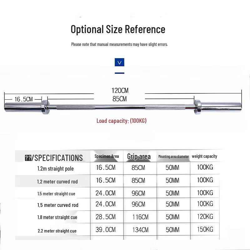 1.8m Straight Olympic Barbell