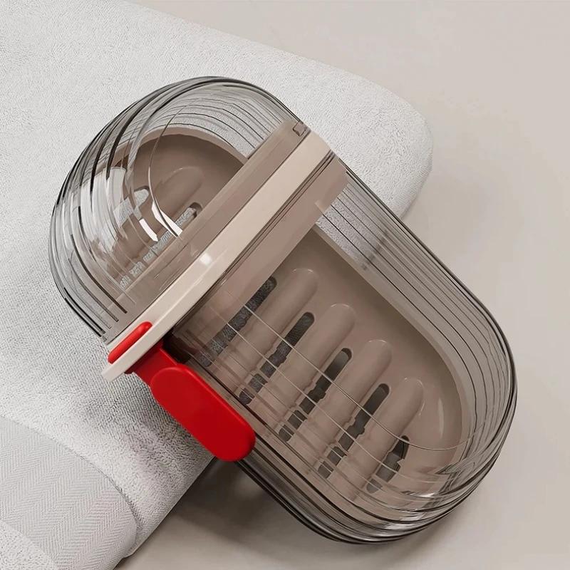1/3PCS Portable Plastic Soap Case – Travel Soap Container with Drainage & Cover, Compact Dish Tray for Toiletries