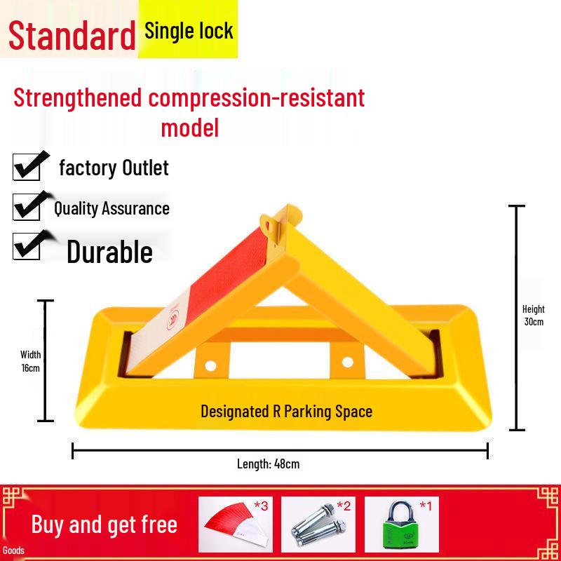 Heavy-Duty Triangle Parking Space Lock - Anti-Collision, Pressure-Resistant Floor Post for Garage