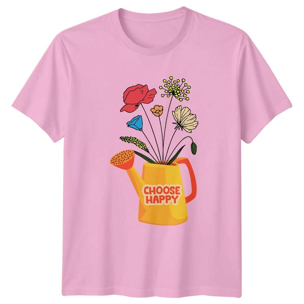 Choose Happy TShirt Wildflower Floral Nature Gardening Gift For Him And Her