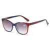 Modetrend Farbverlauf Alterssichtigkeit Brille für Damen Retro Großrahmen Hochauflösende Cat-Eye Anti-Blaulicht-Brille