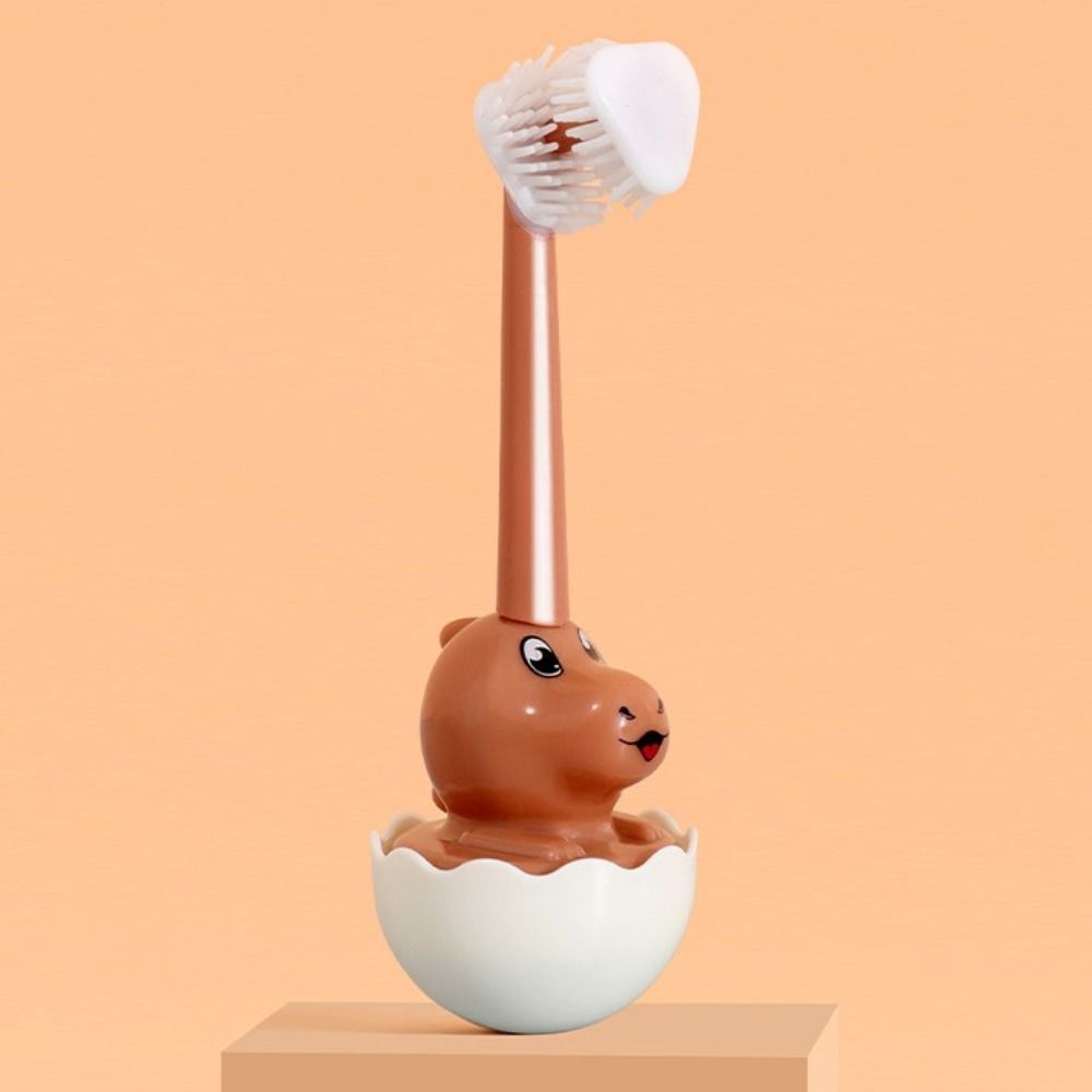 

Очистка рта 3D стакан Динозавр Зубная щетка Пищевой класс Щетка для ухода за полостью рта Гигиена полости рта brown