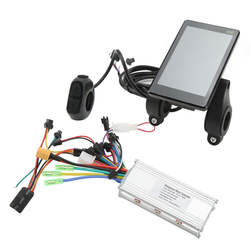 Electric Bike Brushless Controller M6C LCD Display 3648V 500W ABS Aluminum Alloy Electric Bike