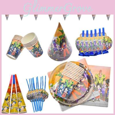 Dragon Ball Z Theme Party Decor Supplies Tableware For Vibrant Birthday Celebrations