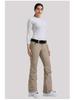 New Women's Slim Fit Ski Pants: Elastic, Double-Layered, Velvet-Lined, Windproof, Waterproof, Breathable, Solid Color.