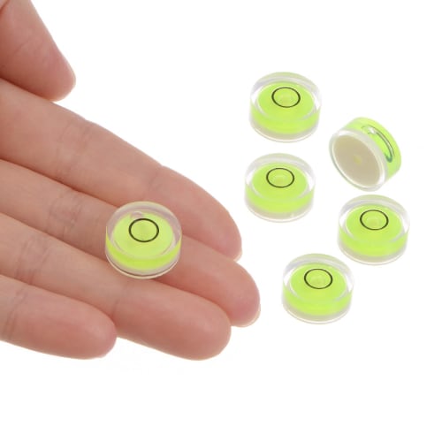 uxcell 6-Piece Round Bubble Level, 15x6mm, Mini Round Bullseye Level for Camera Tripods, Telescopes, Workshops, Turntables, Picture Frames, Leveling,