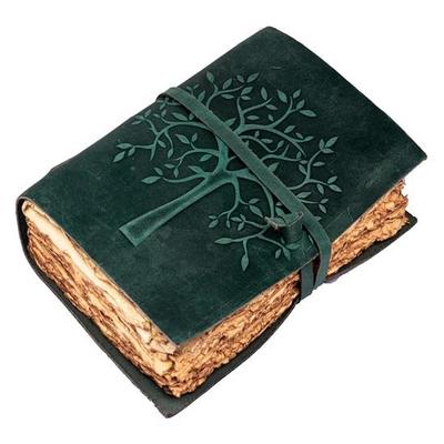 יומן עור יומן עץ החיים בעבודת יד Deckle Edge נייר יומן יומן פרימיום