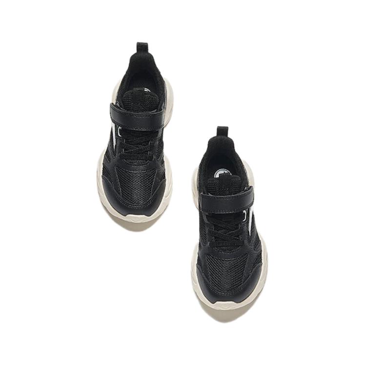 Anta Lekkie Wszechstronne Wygodne Antypoślizgowe Niskie Buty do Biegania dla Dzieci Dziecięce sneakersy Czarno-Srebrne A12439952-5