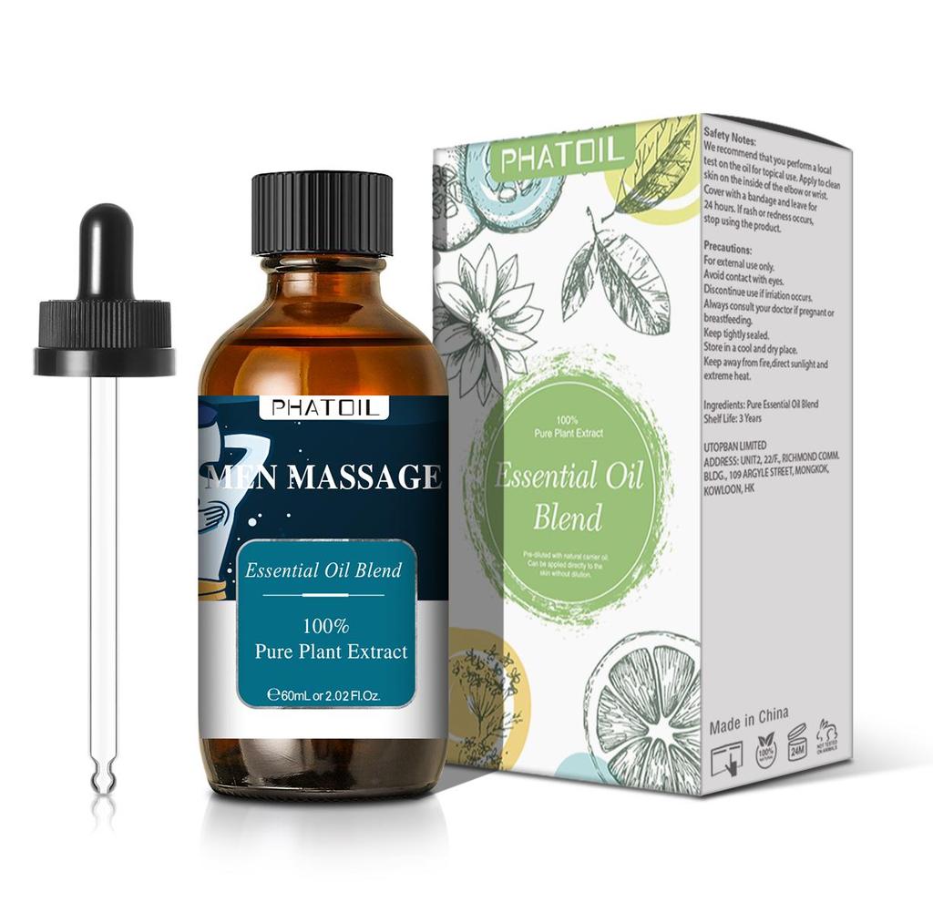 PHATOIL 60ML Essential Oil Blend for Anxiety Ease Sleep Easy Mosquito Repellent Pure Essential Oils and Carrier Oil for Slimming Hair Growth