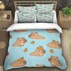 3D Printed Capybara Quilt Cover, Microfiber Duvet Cover Hidden Zipper Home Soft Touch,Fade Resistant, Hidden Zipper, Breathable