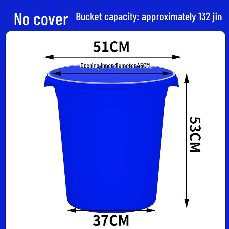 Durable Round Plastic Storage Buckets (2-Pack)