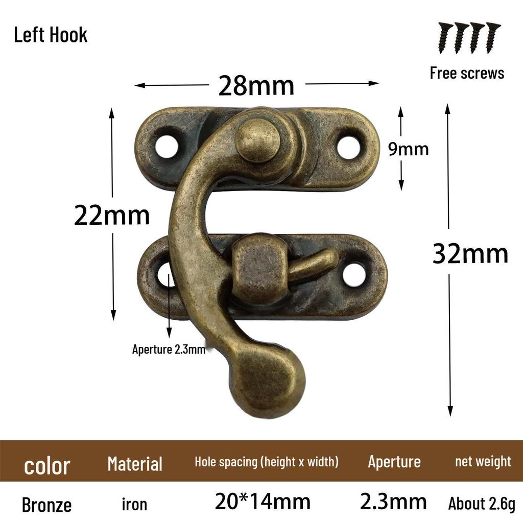 Mini Wooden Box Toggle Latch Lock for Handbag Hardware Accessories