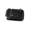 Tory Burch Kira Double T Logo Magnetic Closure Flap Nappa Leather Mini Shoulder Bag Women Shoulder Bag Black 142567-001