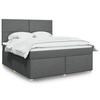 VidaXL Slat Bed Base with Mattress Dark Grey 180x200cm Fabric 3293653