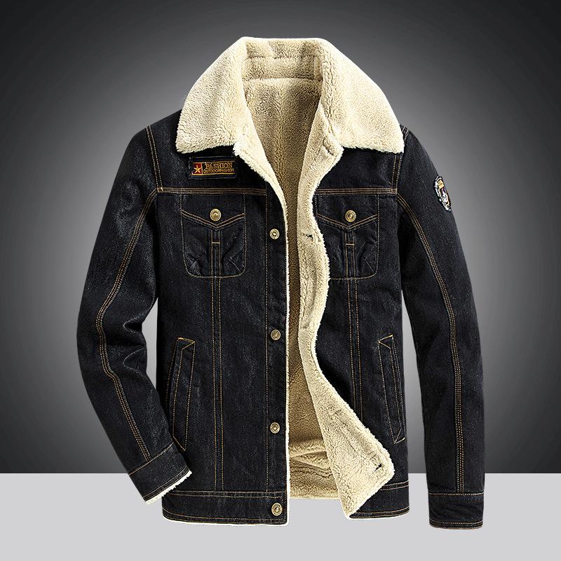 Men Denim Jackets Winter Coats Warm Jeans Jackets Male Casual Blue Denim Jackets  Fashion Jeans Coats