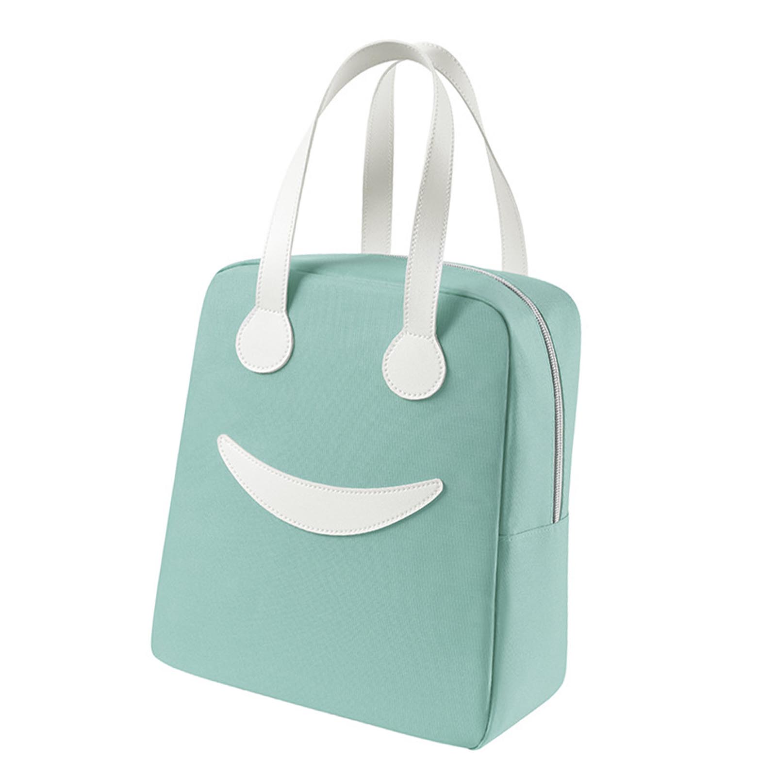 Lunch Bag Insulated Hand Carry Oxford Cloth Cute Large Capacity Lunch Box Bag for School Office Green L 890₽