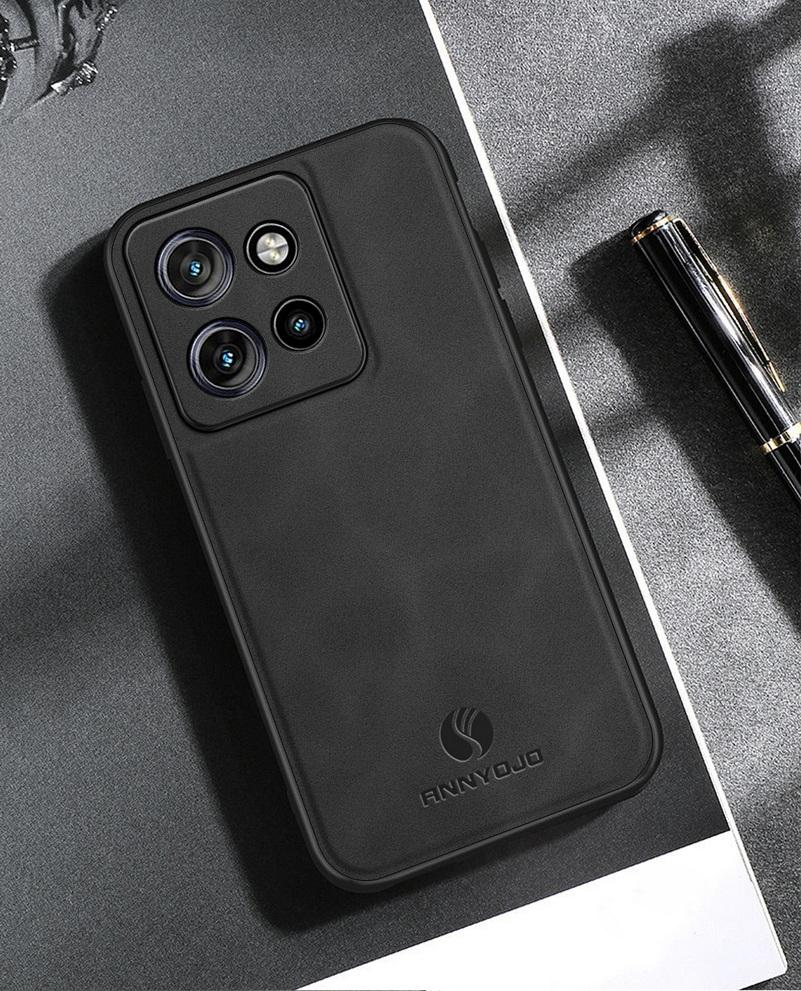 Matte Einfache Lederhülle Für Moto Edge 50 Neo 50 Fusion Edge50 Ultra Pro 40 Neo Edge Eingebauter Metall Halter für Auto Halterung Abdeckung