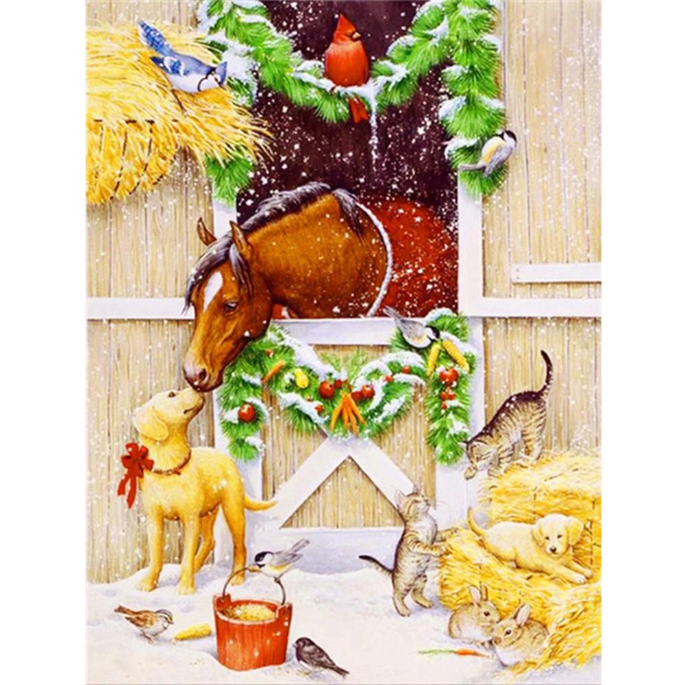 Diamond Painting New Arrival Cat Picture Of Rhinestone Diamond Embroidery Sale Animal Christmas Gift Decor For Home