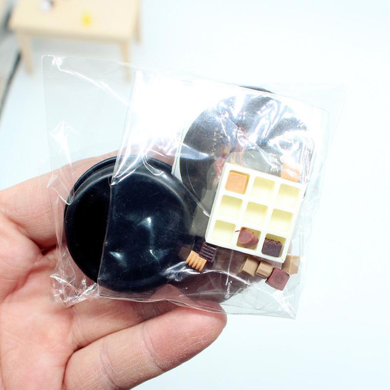 Dollhouse Cream Chocolate Black Can Gift Box Iron Box Set Miniature Diy Simulation Food Toy Dollhouse Decoration Accessories
