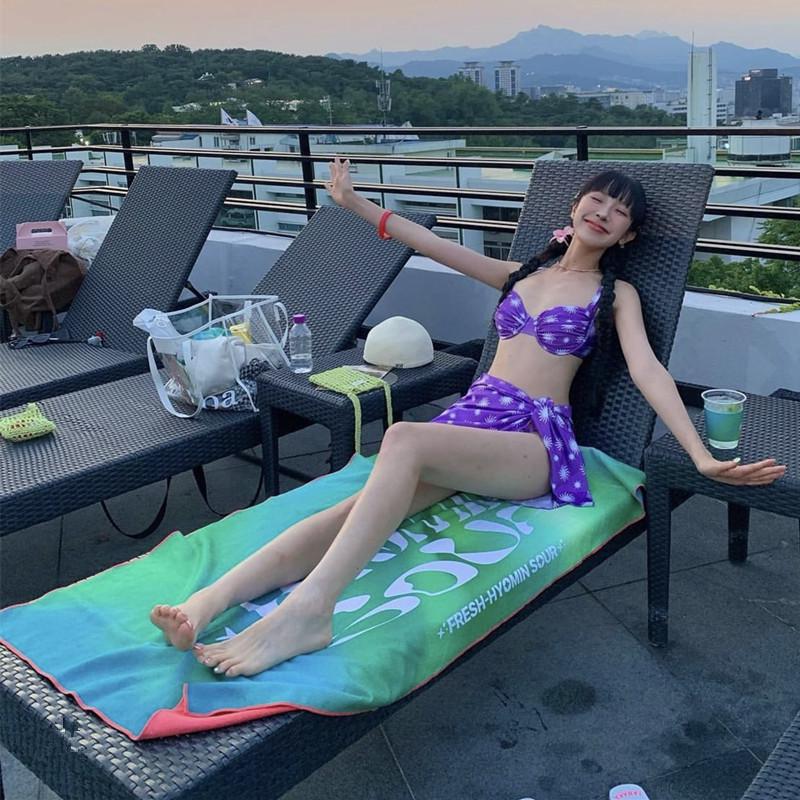 Korean High-End Niche Style Women's Three-Piece Swimsuit Set