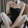 Sexy Lingerie Woman Sexy One-piece Bow Tie Seductive Jumpsuit Bunny Girl Uniform Sweets Role Play Outfit Baby Doolls Sexy Shop