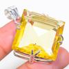 Pendentif Bijou en Argent Sterling 925 Fait Main Pierre Citrine 1,89"