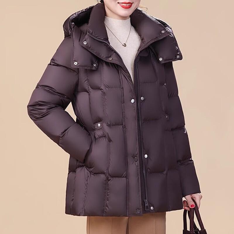 

XUEXI Women s 90% White Goose Down Hooded Winter Coat L