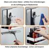 Bathroom Door Back Hanging Shelf Stainless Steel Over Glass Door Storage Rack Shampoo Holder Toiletries Storage Tray with Hook