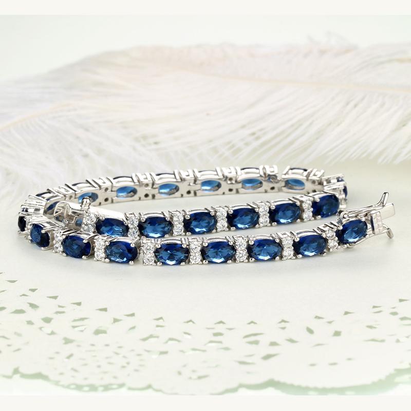 Umcho Blaue Spinell-Armbänder für Damen
