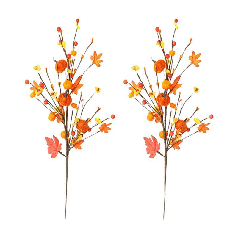 J1UL1N Halloween Decorations, Autumn Maple Leaf Pumpkin Cuttings Bouquets, Halloween Home Decorations, Decorations