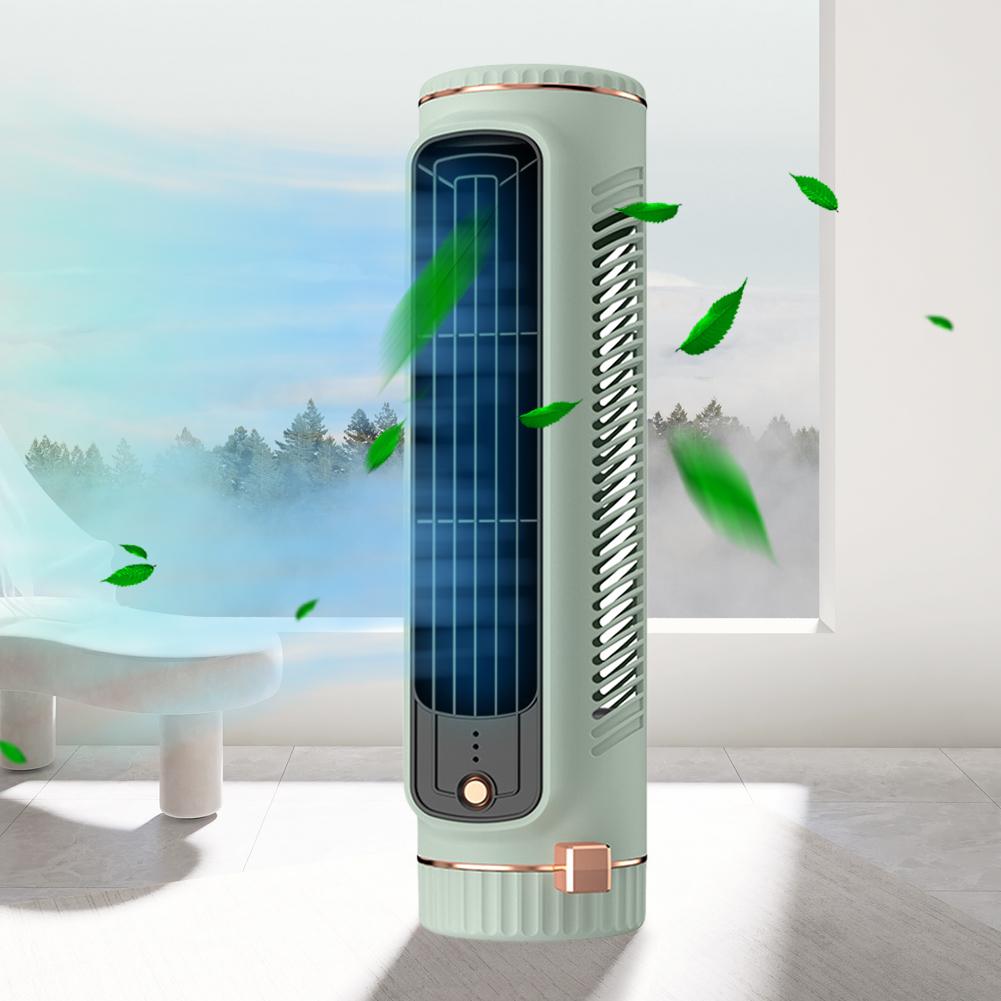 Bedroom Desk Mini Tower Fan, Rechargeable Oscillating Table Fan, 3-Speed Wind Speed Adjustment, Up To 30 Hours