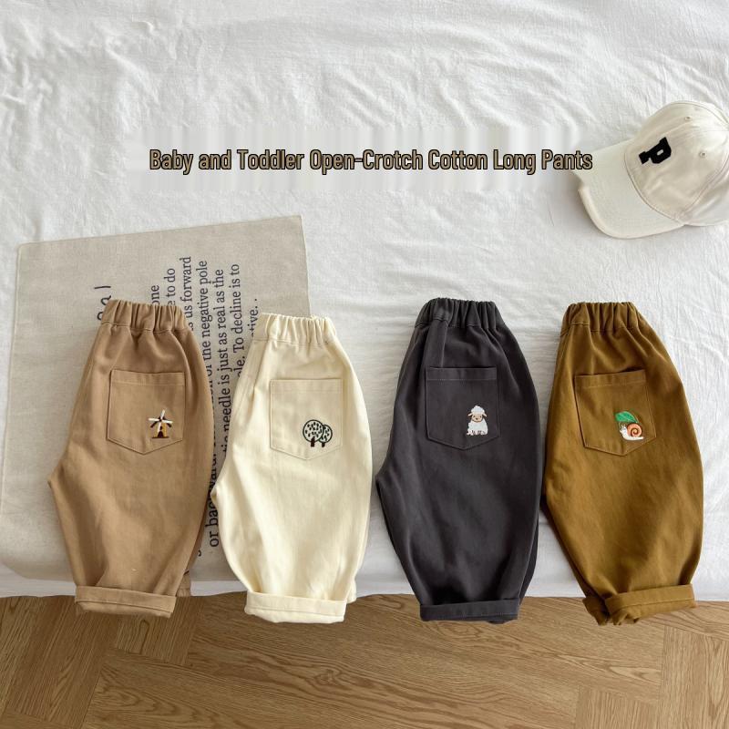New Boys' Spring & Autumn Carrot Pants - Fashionable Casual Straight-Leg Trousers for Infants & Toddlers