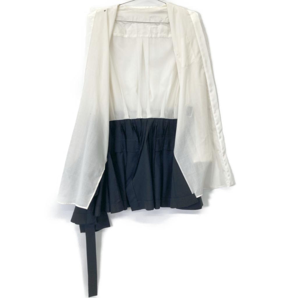 sacai White x Black 22-06036 Docking Dress dress 2 Black x whiteUsed