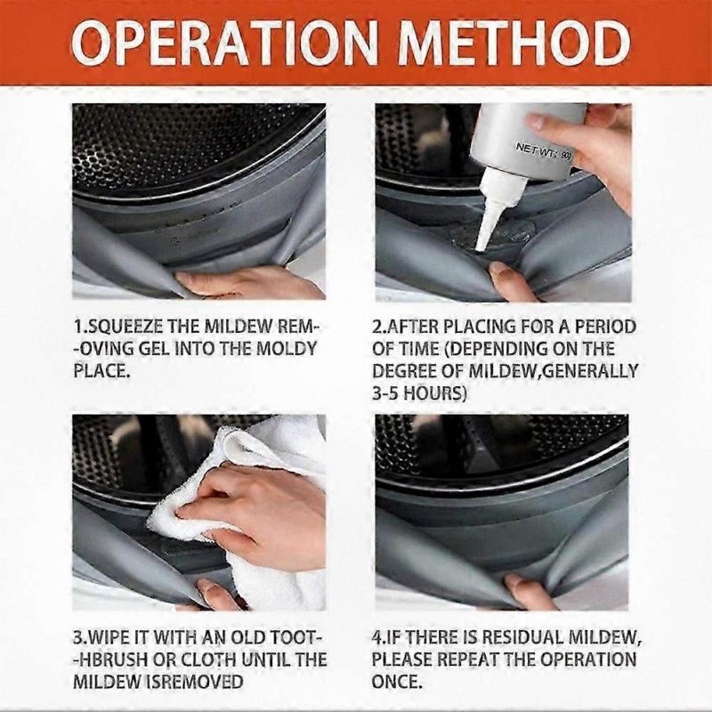 3Pcs Mold Remover Gel for Home, Wall, Tile & Glass - Effective Mildew & Magic Stain Cleaner, Bathroom & Kitchen Cleaning Gel