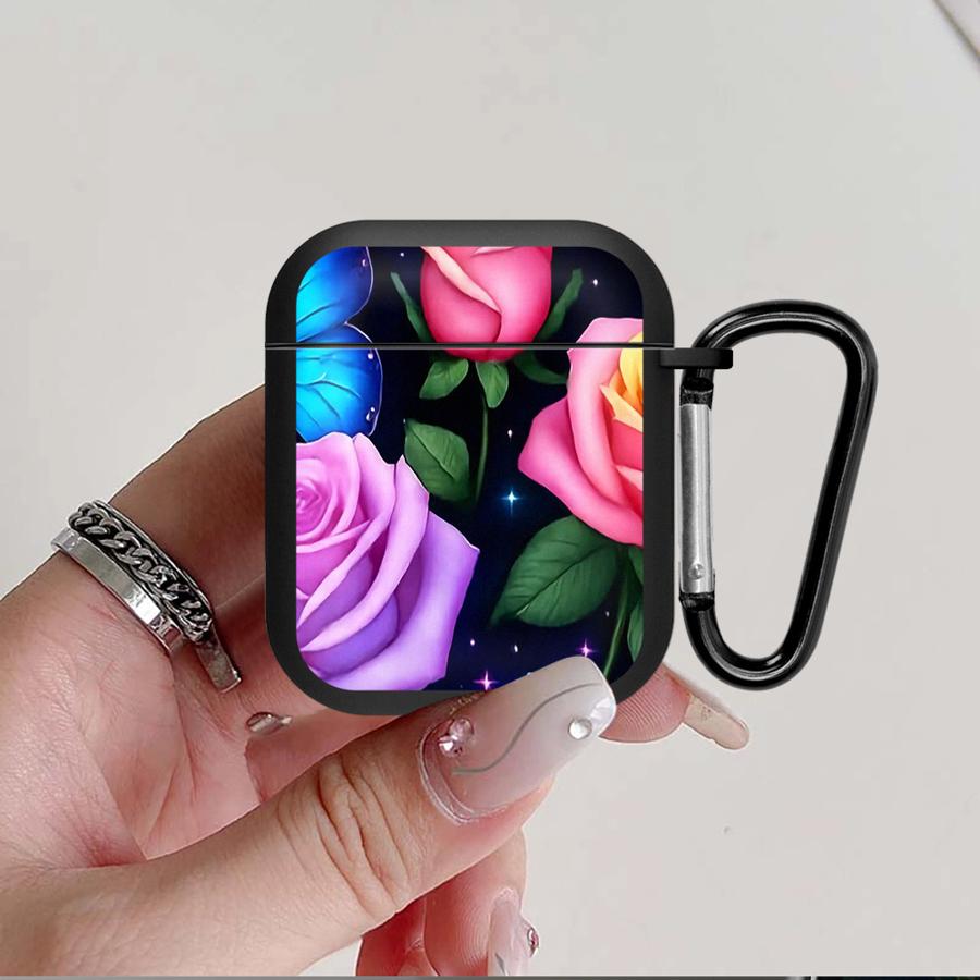 Blue Flowers Earphone Cases Cover Case For Airpods Pro3 Pro 1 3 4 2 Pro2