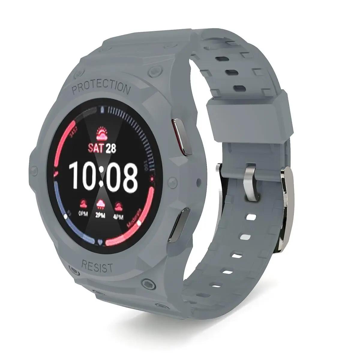 Силиконовый Ремешок+Пластиковый Чехол Для Samsung Galaxy Watch 7/6/5/4 40MM 44MM Браслет Защитная Крышка Для Galaxy Watch Комплект для Модификации Galaxy watch 6 40mm