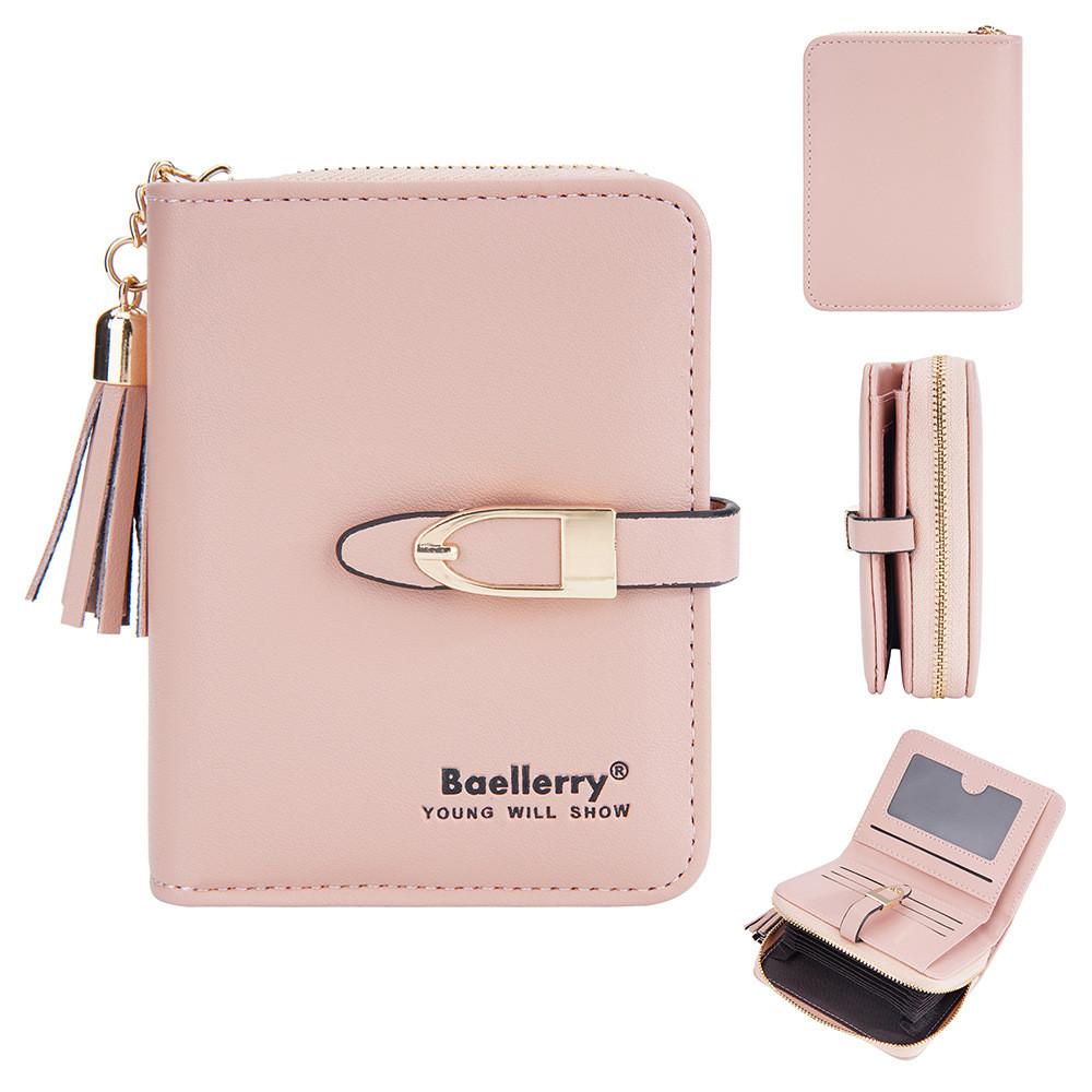 Minimalist Womens Pu Leather Wallet With Tassel For Daily Use
