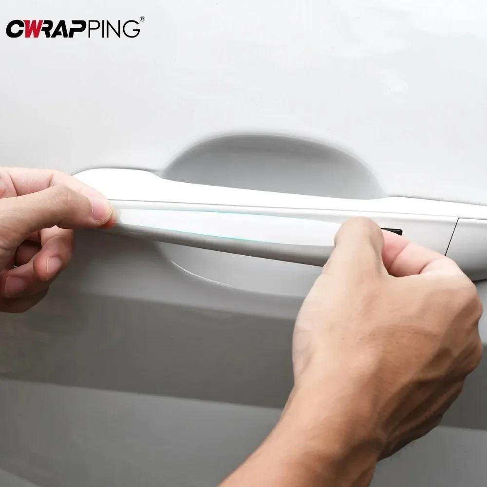 8 Stück Auto Türschüssel Kratzschutzaufkleber TPU Transparent Wasserdicht Türgriff Lackschutzfolie Auto Aufkleber Zubehör