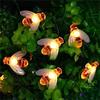Solar 100LED Lovely Bee Shaped Night Lights Fairy String Outdoor Courtyard Garden Fence Patio Lamp Party Christmas Decorations