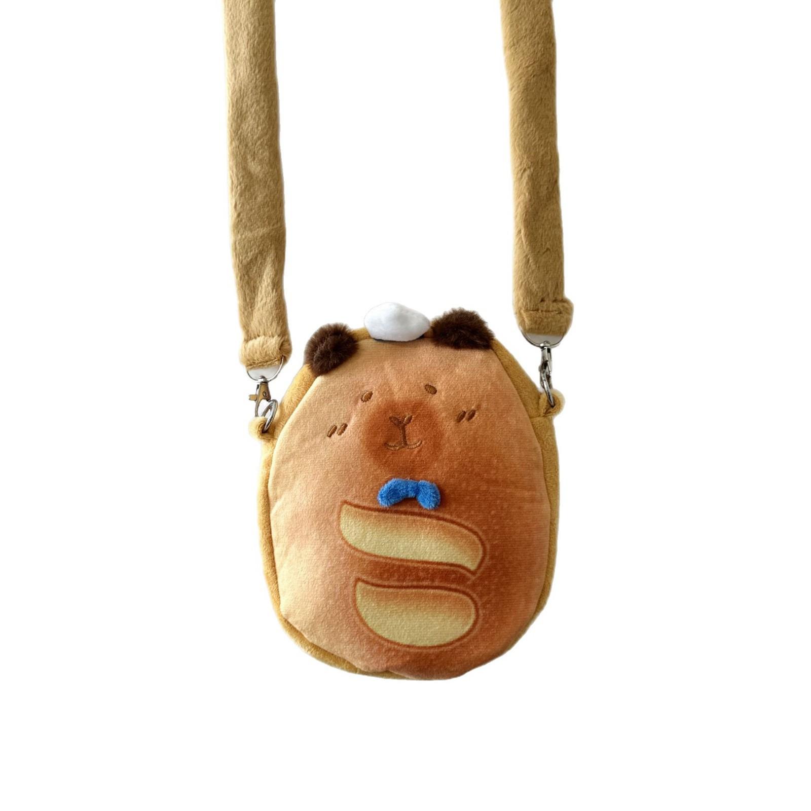 

Super cute cartoon bread kapibara ins shoulder bag dolphin cub baking fun messenger bag female