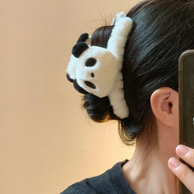 Joseph Cute Panda Faux Fur Hair Clip
