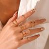 European and American fashion single colored diamond titanium steel ring female simple popular niche design plain ring stainless steel ring
