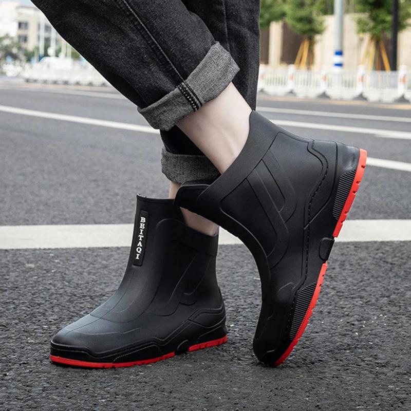 Unisex Rain Boots Rubber Galoshes Outdoor Waterproof Fishing Boots Women's Garden Work Shoes Car Wash Boots Botas Lluvia